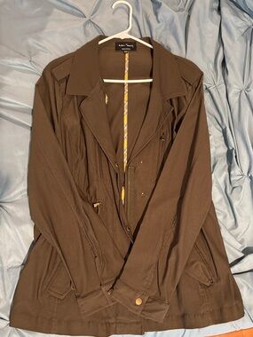 Copper Key Olive Utility Jacket with Button Details